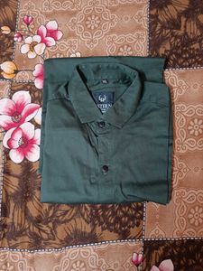Cotton Dark Green Shirt