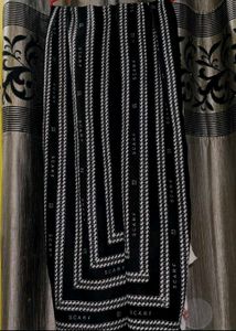 Sparkling Black Plaid Fabric