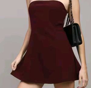 Burgundy Mini Dress