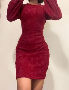Burgundy Pretty Dress