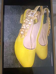 Yellow Slingback Flats