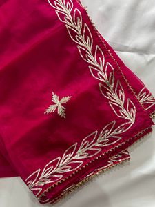 Organza Saree Pink Colour