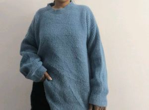 Cozy Blue Knit Sweater