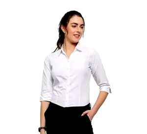 Classic White 3/4 Sleeve Shirt