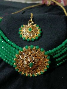 Green &amp; Gold Jewelry Set