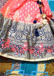 Banarshi lhegha Blue &amp; Pink Color