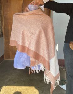 Pink scarf shawl