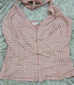 H&amp;M Pink Halter Neck Top