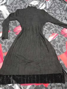 Elegant Black Long Sleeve Dress