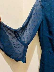 Women Navy Blue Mini Dress