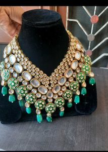 Ranihar Kundan Set Green