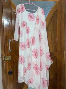 Digital floral print kurti with beautiful duppata