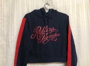 Supre Blue Long Sleeve Crop Top