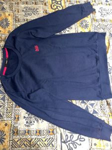 Navy Blue Pullover Sweatshirt