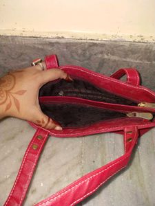 Red Leather Handbag