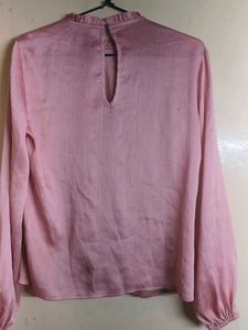 Pink Satin Fabric Top