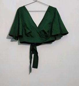 Green Crop Top