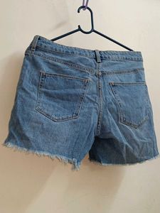 Ripped Denim Shorts