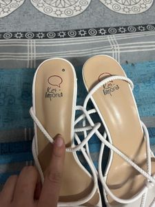 White Strappy heels 👠