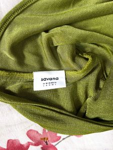 Savana Women’s Olive Twist Bikini Crop Top