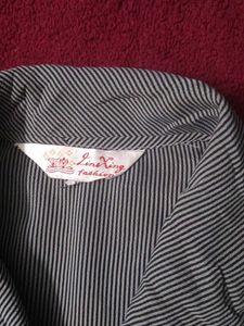 Striped Blouse with Tie Detail