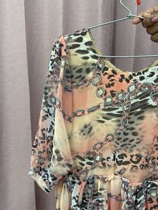 Animal Print Tiered Mini Dress