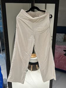 White Cotton Linen Pants