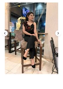 Black Party Wear Jumpsuit With Strapless Design