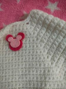 Adorable Handmade Red Crochet Dress