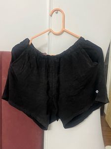 Black lounge night suit shorts