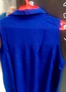 Sleeveless  Blue Top,💙