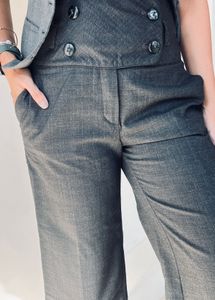 Mango High Waist Buttoned Pants