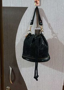 Chic Black Bucket Bag