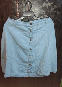 Women Denim Blue Skirt