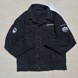 Black Denim Riding Jacket