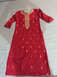 Red & Gold Kurta