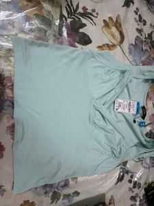 Light Blue Queen Anne Neck Tank Top