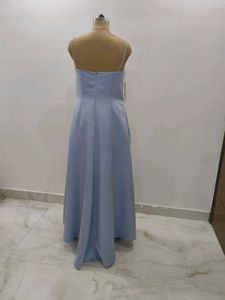 Elegant Blue Satin Gown