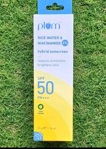 Plum Rice Water & Niacinamide Sunscreen new seal p