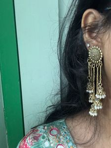 Gold Jhumka Earrings