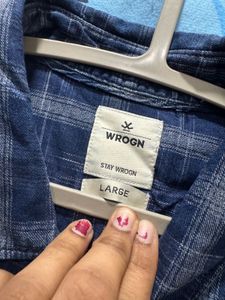 Men Wrogn Causual Shirt(L Size)