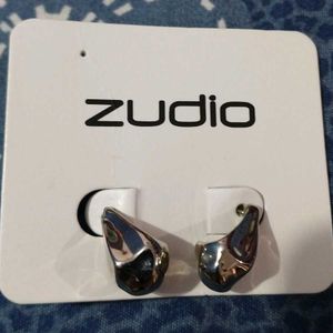 Zudio Silver Abstract Earrings