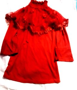 Red Sheer Top