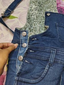 ✨Navy Blue Denim Dungarees