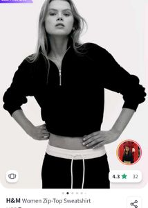 H&M Woman Comfortable Crop Sweatshirt