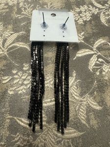 Black Tassel Earrings