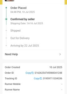 Order Confirmation Details