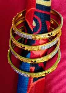 Gold Plated Bangle Set