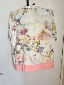 Vintage Floral Print Camp Shirt