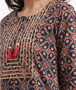 Printed Blue Kurta